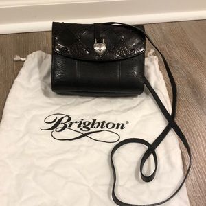 Brighton crossbody bag black leather